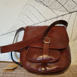 Patricia Nash Barcelona Leather Crossbody Saddle Bag
